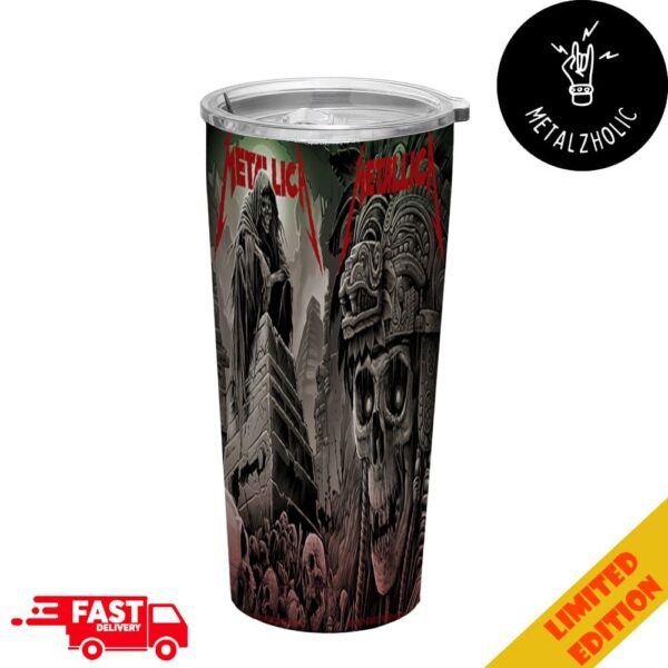 Full Shows Metallica M72 CDMX Estadio GNP Seguros Mexico City No Repeat Weekend By Maxx242 September 20-22 2024 Met On Tour Poster Full Printed Stainless Steel Tumbler-Mug With Straw