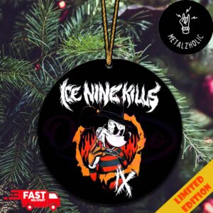 Funny Mickey x Ice Nine Kills Band Heavy Metal Christmas Tree Decorations Ornament