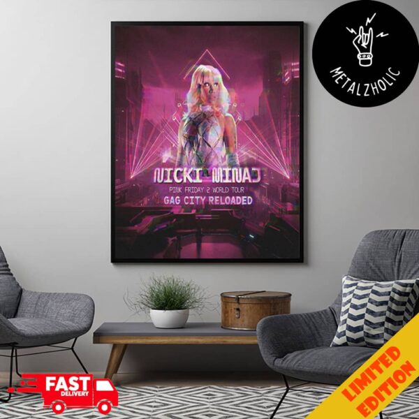 Gag City Reloaded Act 1 Gag City Philly Nicki Minaj Pink Friday 2 World Tour 2024 Poster Canvas