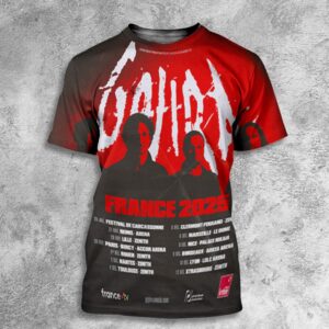 Gojira Music France Tour 2025 Tour Dates Poster Concert All Over Print T-Shirt