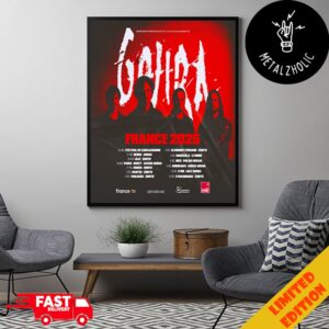 Gojira Music France Tour 2025 Tour Dates Poster Concert Poster Canvas