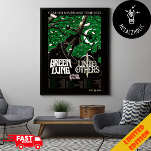 Green Lung The Heathen Neverland Tour 2025 With Unto Others And Satan’s Satyrs Tour Dates Poster Canvas