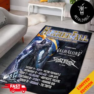 HammerFall Australian Tour January 2025 With Valhalore And Silent Knight All Shows Schedule Lists Home Decor Rug Carpet