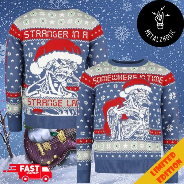 Holiday 2024 Jumper Iron Maiden Somewhere In Time Stranger In A Strange Land Christmas Gifts Ugly Sweater