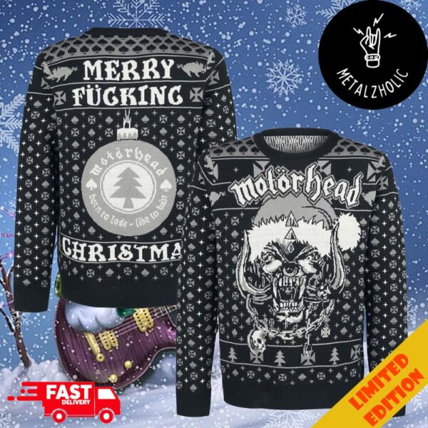 Holiday Gift 2024 Motorhead Merry Fucking Christmas Ugly Sweater