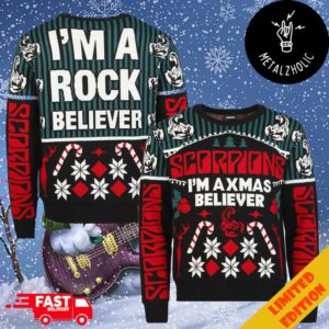 Im A Xmas Believer Im A Rock Believer Scorpions Heavy Metal Band Holiday Christmas 2024 Jumper Fan Gifts Ugly Sweater