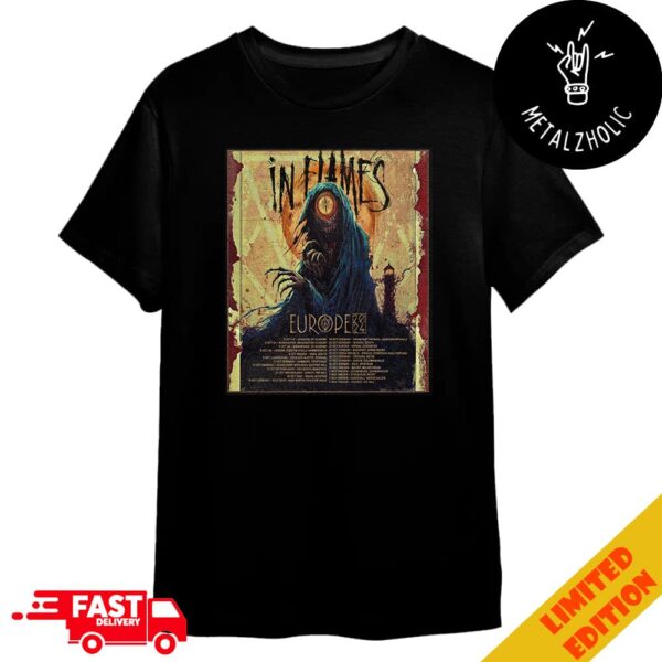 In Flames Europe 2024 Tour With Arch Enemy And Soilwork Kicks Off Tour Dates Merchandise T-Shirt