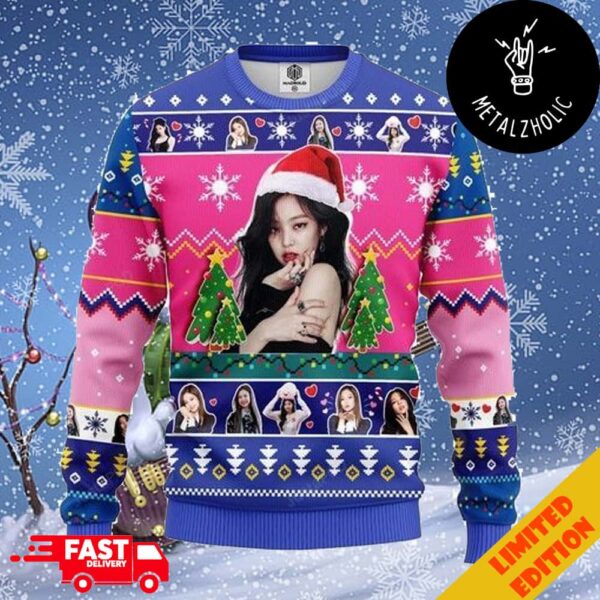 Jennie Kim Blackpink Christmas Gift For Family Ugly Sweater