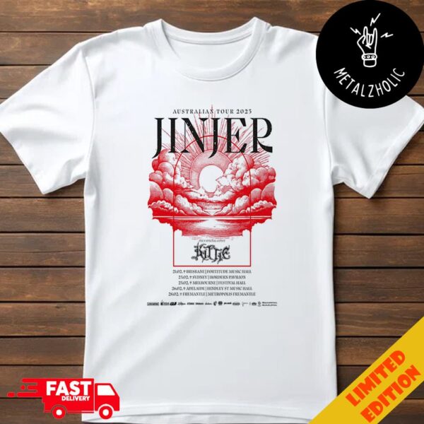 Jinjer Australian Tour 2025 Return To Australia Next February With Kittie Tour Dates T-Shirt