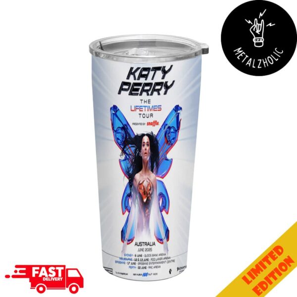 Katy Perry Rollout Of The Lifetimes Tour 2025 Announcing The Australia Shows Tour Dates Poster Concert Full Printed Stainless Steel Tumbler-Mug With Straw