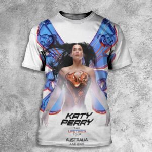 Katy Perry The Lifetimes Tour Australia June 2025 Merchandise All Over Print T-Shirt