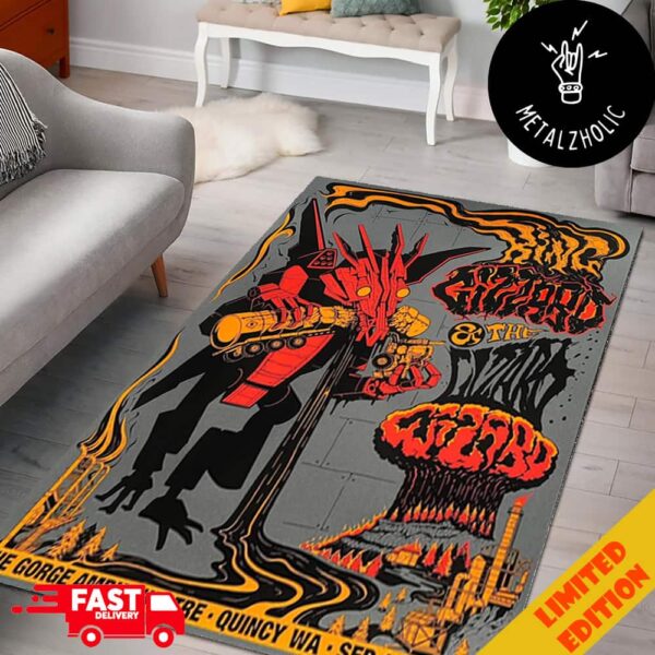 King Gizzard And The Lizard Wizard Tonight At Gorge Amphitheatre Quincy WA September 14th 2024 Home Decor Rug Carpet