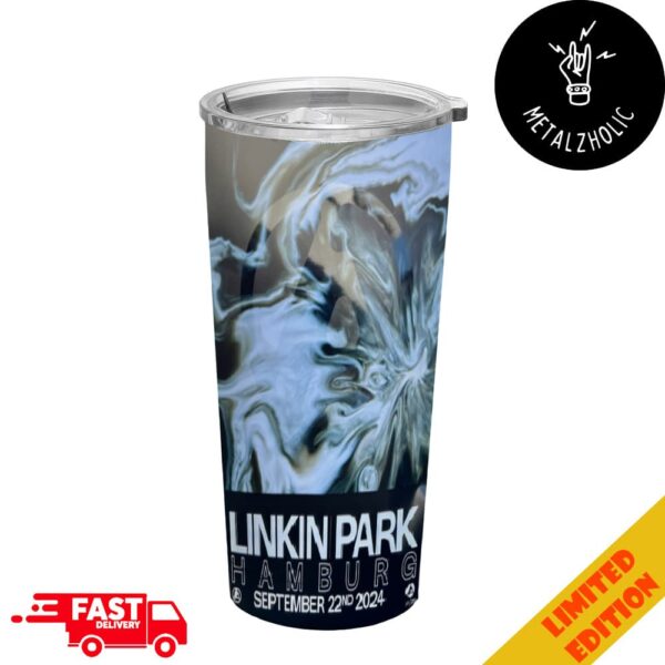 Linkin Park From Zero Hamburg Tour Poster Limited Edition September 22nd 2024 Full Printed Stainless Steel Tumbler-Mug With Straw