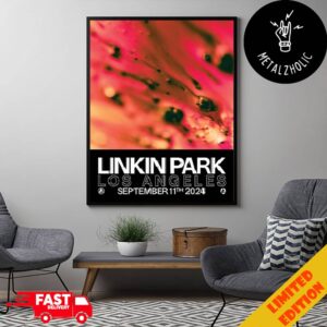 Linkin Park From Zero Los Angeles Tour September 11th 2024 Poster Canvas