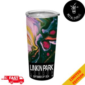 Linkin Park From Zero World Tour September 24th 2024 Poster Concert Full Printed Stainless Steel Tumbler-Mug With Straw