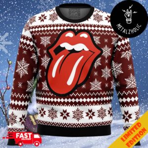 Lips And Tounge Iconic Logo The Rolling Stones Ugly Christmas Sweater