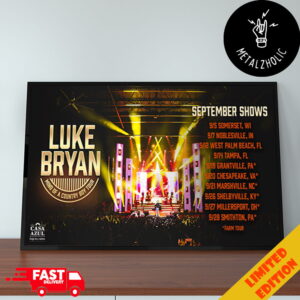 Luke Bryan Mind Of A Country Boy Tour September Shows Schedule Lists Farm Tour 2024 Home Decor Poster Canvas