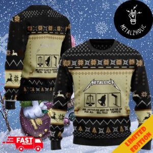 Metallica And Justice For All For Whom Bell Tolls Master OF Puppets Christmas Gift Ugly Sweater