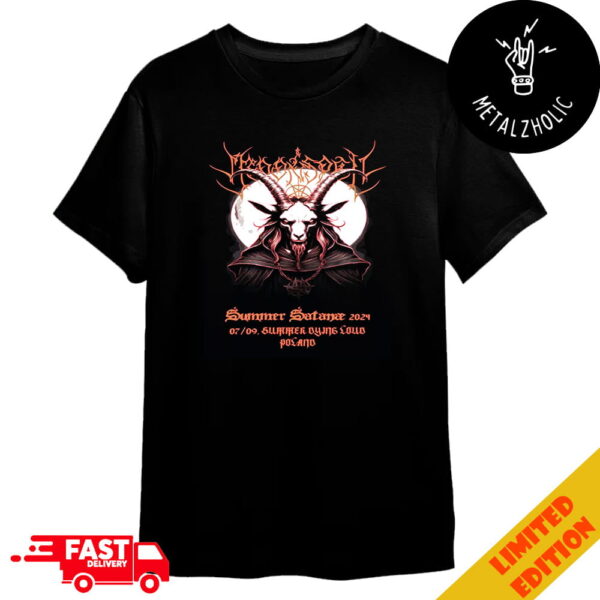 Moonspell Summer Dying Loud Summer Satana 2024 Logo Merchandise T-Shirt