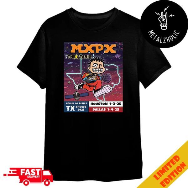 MxPx The Stars At Night Are Big And Bright With The Ataris House Of Blues TX Shows 2024 Find A Way Home Merchandise T-Shirt