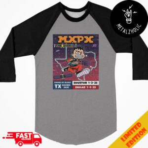 MxPx The Stars At Night Are Big And Bright With The Ataris House Of Blues TX Shows 2024 Find A Way Home Raglan Shirt