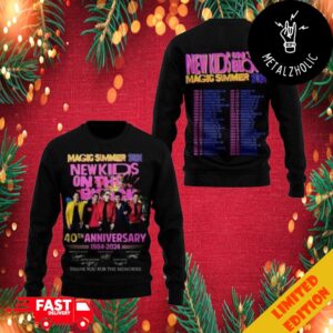 New Kids On The Block Magic Summer 2024 40th Anniverasry Ugly Christmas Sweater