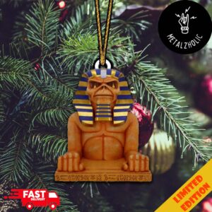 Officially Licensed Iron Maiden Powerslave Merchandise Tree Decorations Christmas Gift Heavy Metal 2024 Ornament