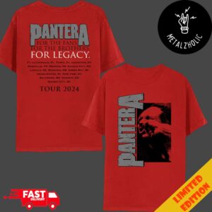 Pantera For The Fans For The Brothers For Legacy Vulgar World Tour 2024 Two Sides T-Shirt