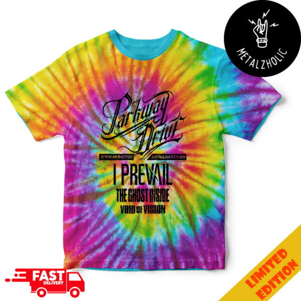 Parkway Drive 20-Year Anniversary Australian Tour 2024 I Prevail The Ghost Inside Void Of Vision Tie Dye T-Shirt