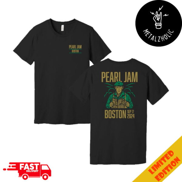 Pearl Jam Dark Matter Tour 2024 September 17 At Fenway Park Boston MA Event Tee Two Sides T-Shirt