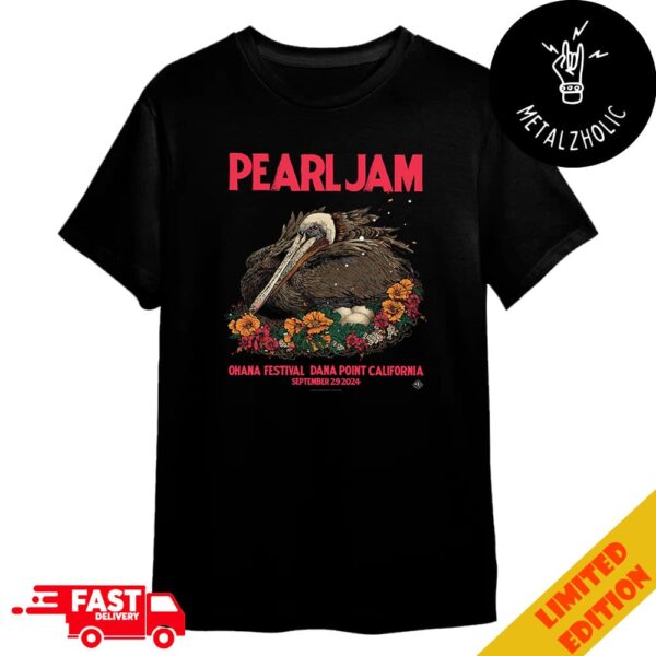 Pearl Jam Dark Matter Tour September 29 2024 At Dana Point CA Ohana Festival Poster Event Limited Merchandise T-Shirt