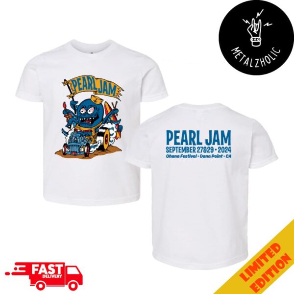 Pearl Jam Dark Matter Tour September 29 2024 At Dana Point CA Ohana Festival Tee Event Limited Rocktopus Kid’s T-Shirt