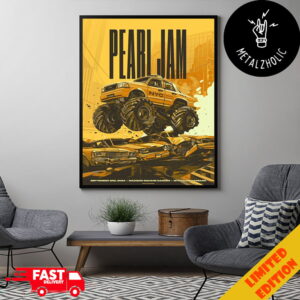 Pearl Jam Event Poster September 3rd 2024 At The Madison Square Garden With Glen Hansard Poster Canvas