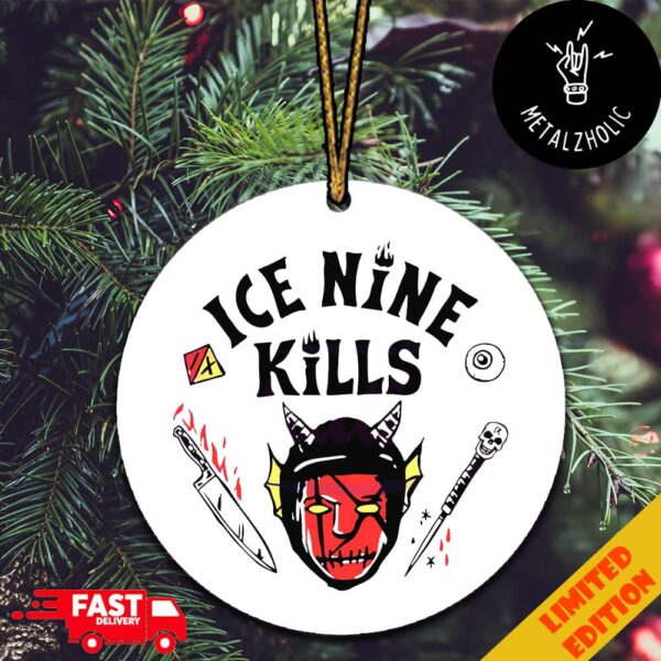 Rare Ice Nine Kills Heavy Metal Band Logo Christmas Tree Decorations Ornament