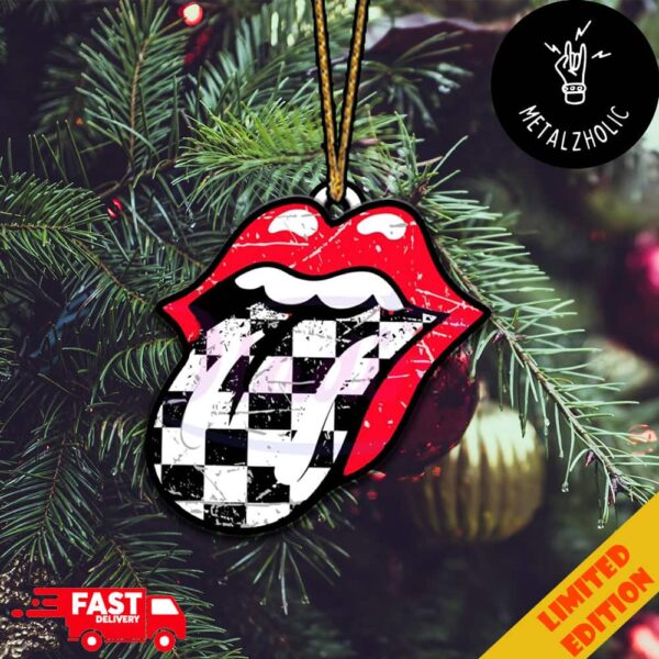 Retro The Rolling Stones Iconic Mouth Christmas Tree Decorations Home Decor Xmas Ornament