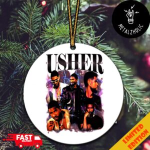 Retro Usher Singer Pop Music Christmas Gift Tree Decorations 2024 Ornament