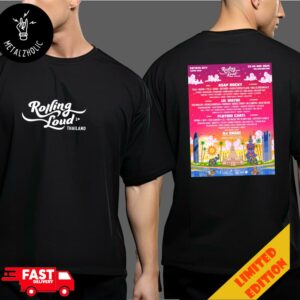 Rolling Loud Thailand 22-24 November 2024 At Pattaya City Legend Siam Poster Line-Up Two Sides T-Shirt Merchandise