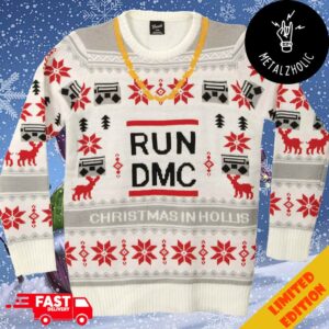 Run DMC Christmas In Hollis Christmas Gift 2024 Merchandise Ugly Sweater