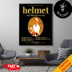 Seaside Entertainment And Runway Proudly Present Helmet Betty 30th Anniversary Tour Dates 2024 Poster Canvas