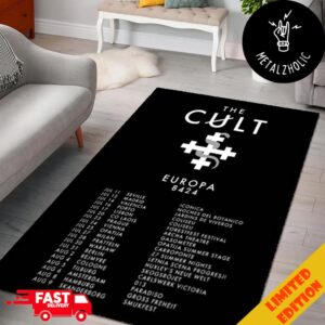 The Cult 8424 Merchandise Europa Tour Poster Tour Dates Home Decor Rug Carpet