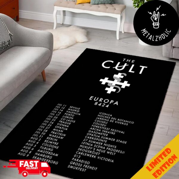 The Cult 8424 Merchandise Europa Tour Poster Tour Dates Home Decor Rug Carpet