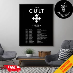 The Cult 8424 Merchandise Europa Tour Poster Tour Dates Poster Canvas