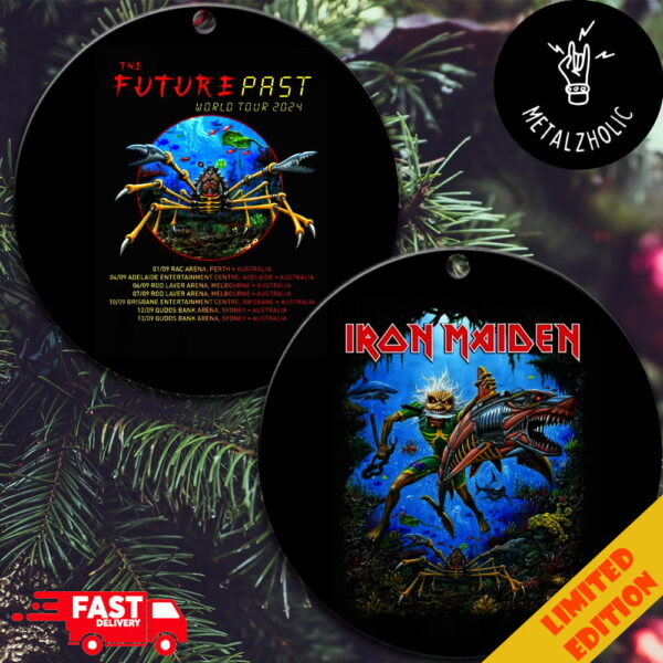 The Future Past 2024 Tour Australia Schedule Lists Iron Maiden Tree Decorations Christmas Ornament