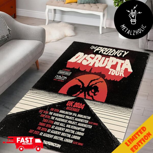 The Prodigy The England Disrupta Tour 2024 December Tour Dates Home Decor Rug Carpet