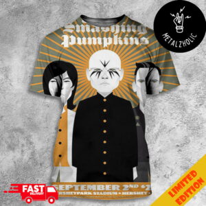 The Smashing Pumpkins Concert Poster For Hershey Park By Stan Chow September 2nd 2024 All Over Print T-Shirt