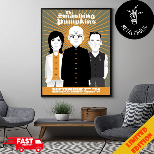 The Smashing Pumpkins Concert Poster For Hershey Park By Stan Chow September 2nd 2024 Poster Canvas