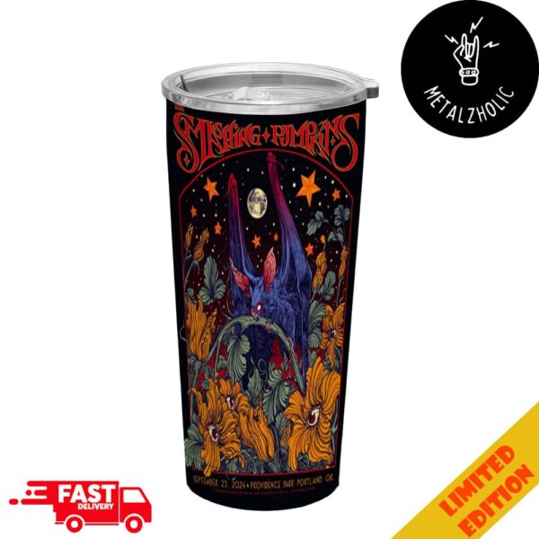 The Smashing Pumpkins Concert Poster For Providence Park Portland OR September 25 2024 Art By Diego Andrade Full Printed Stainless Steel Tumbler-Mug-Cup With Straw