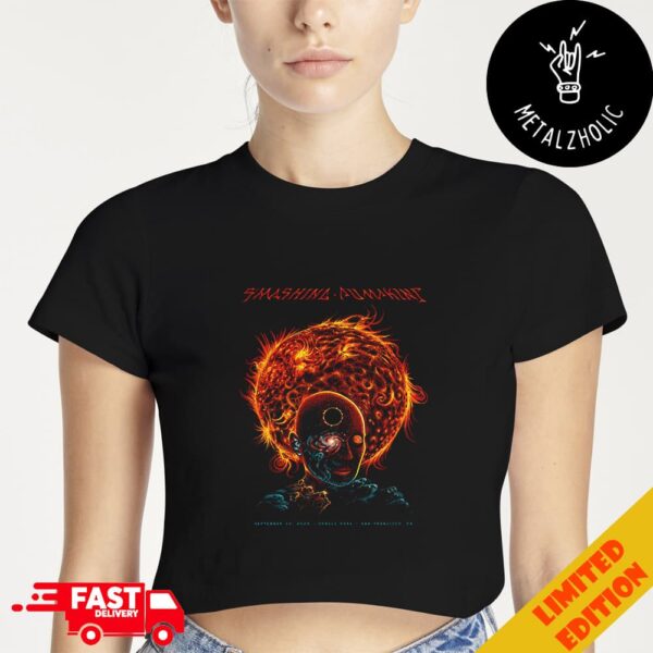 The Smashing Pumpkins September 20 2024 Oracle Park San Francisco CA By Neal Williams The World is a Vampire Cropped T-Shirt