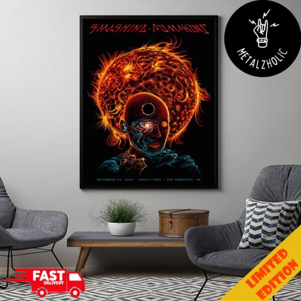 The Smashing Pumpkins September 20 2024 Oracle Park San Francisco CA By Neal Williams The World is a Vampire Poster Canvas