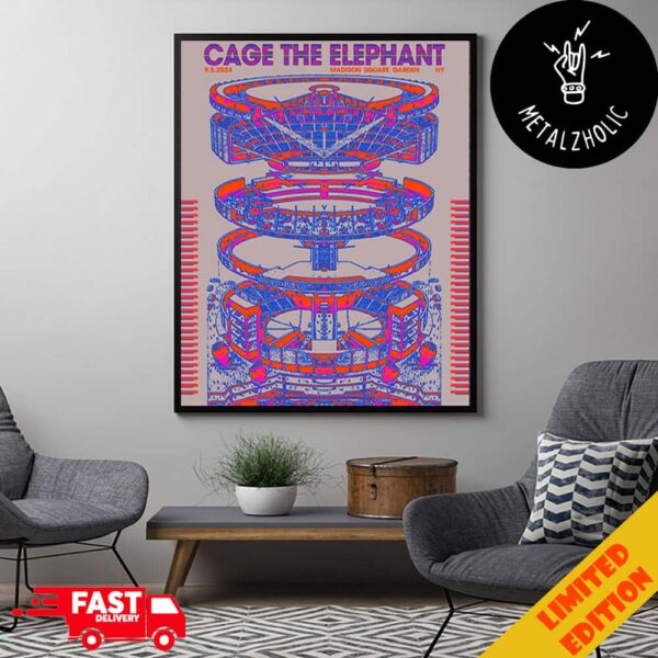 Tonight Cage The Elephant September 5 2024 Madison Square Garden New York City Poster Canvas